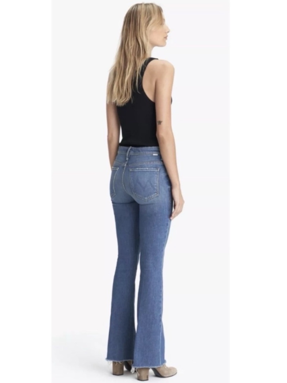 MOTHER Embroidered Weekender Fray Jeans - Picture 4 of 14